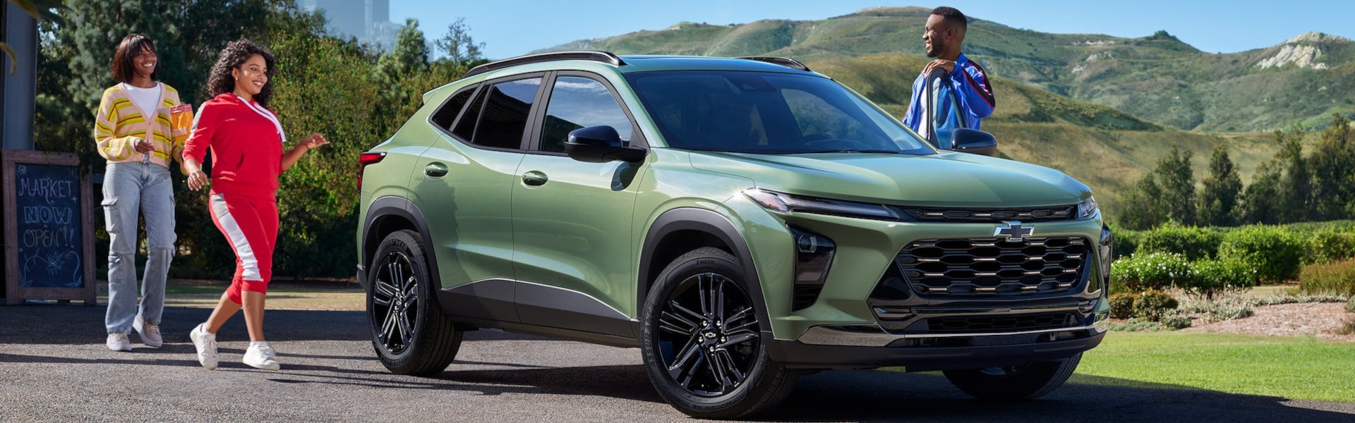 people coming towards Chevy Trax